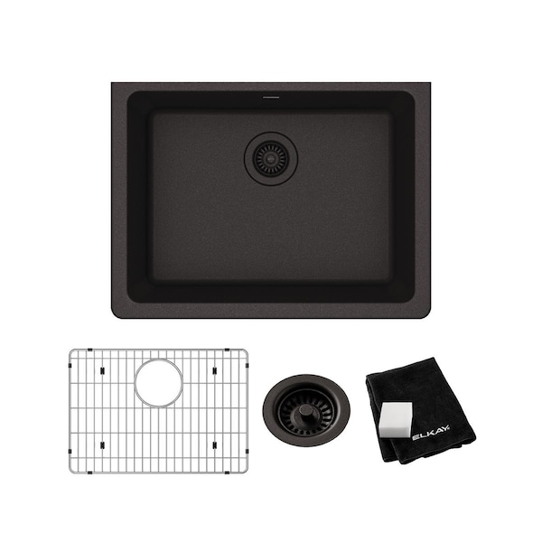 SINK, UnderMount Mount, 0 Hole, Black